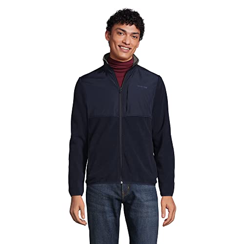 Lands' End Mens T200 Fleece Jacket Radiant Navy Regular Large at